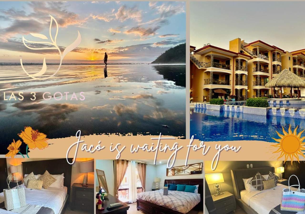 Apartamento De Lujo Las 3 Gotas Jaco, Frente Al Mar Con Vista A La Playa Ngoại thất bức ảnh